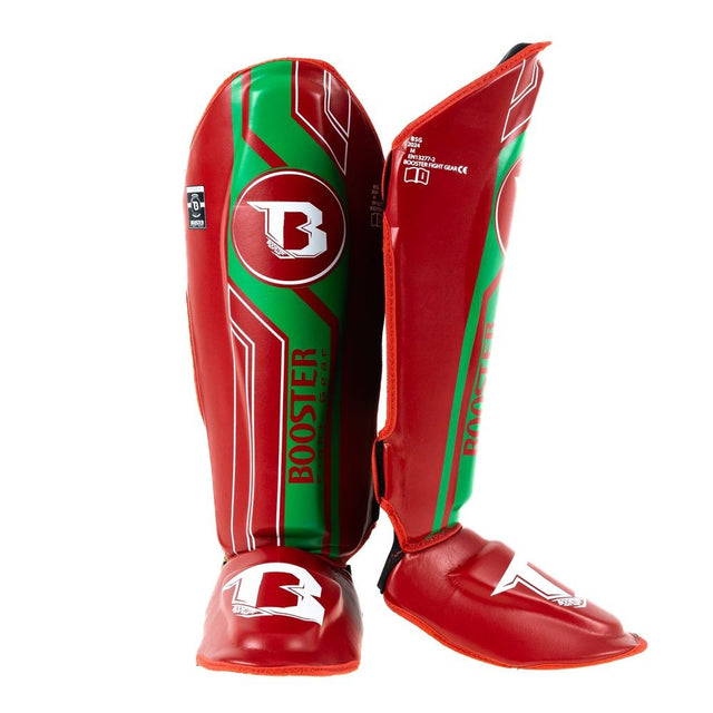Booster Kickboks Scheenbeschermers  V9 'Morocco' - Rood/Groen