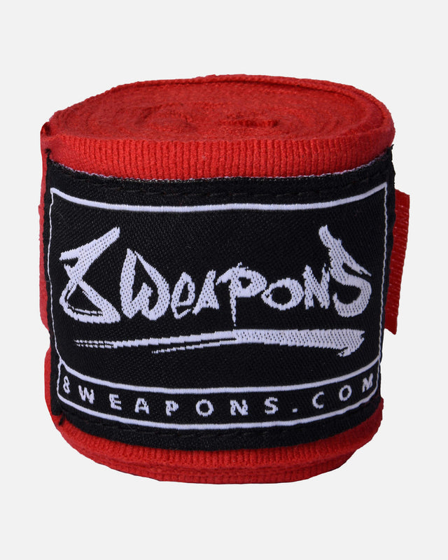 8 WEAPONS Boxningslindor, semi-elastiska, - Röd