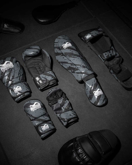Ochraniacze na piszczele Phantom Athletics Camo Tiger – Szare