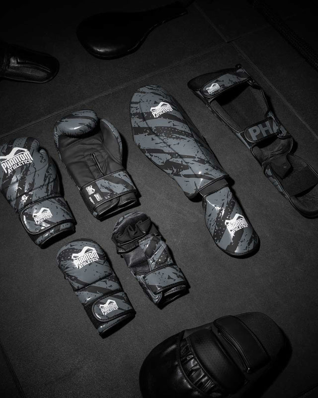 Phantom Athletics Skinnebensbeskyttere Camo Tiger - Grå
