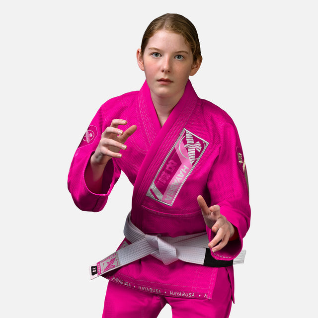 Kimono BJJ Hayabusa Ascend Copii – Roz