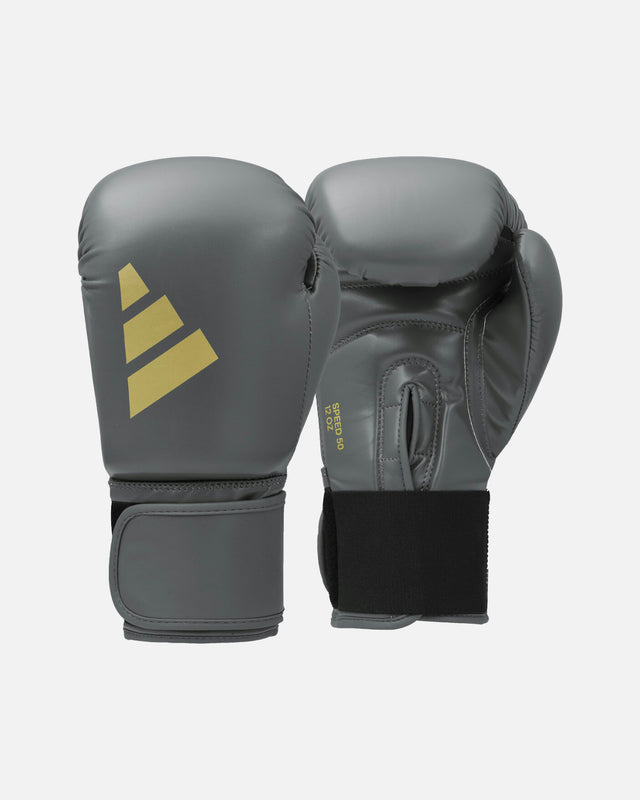 Luvas de boxe Adidas Speed 50 – Cinzento/Ouro