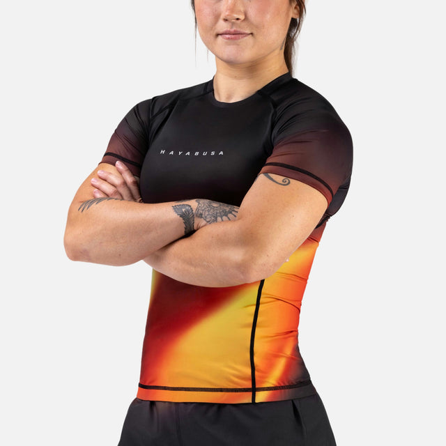 Hayabusa Rashguard Apex Nova Kurzarm Damen – Orange