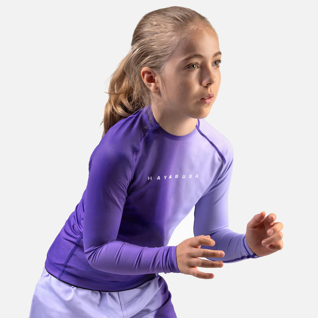 Hayabusa Rashguard Apex Nova Lange Ärmel Kinder – Lila
