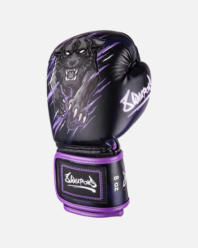 Mănuși de box 8 WEAPONS Beastial Panther Copii – Negru/Violet