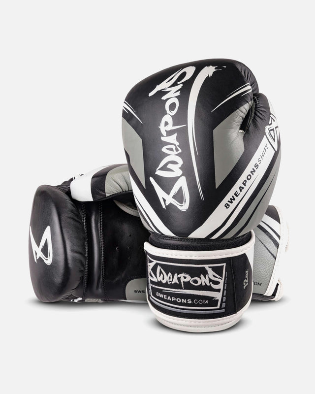 8 WEAPONS Boxhandschuhe Shift – Schwarz/Weiß
