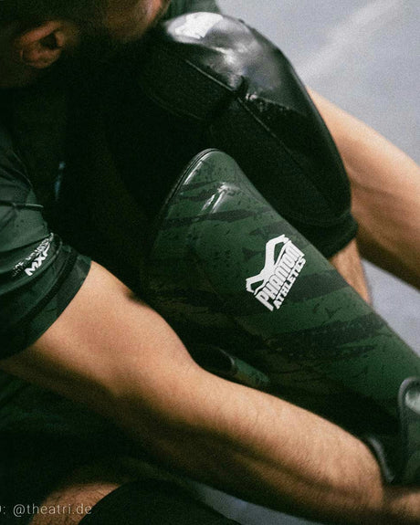 Phantom Athletics Skinnebensbeskyttere Camo Tiger - Armygrøn