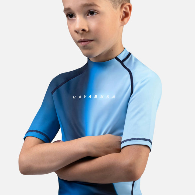 Rashguard Hayabusa Apex Nova Maniche Corte Bambini - Blu
