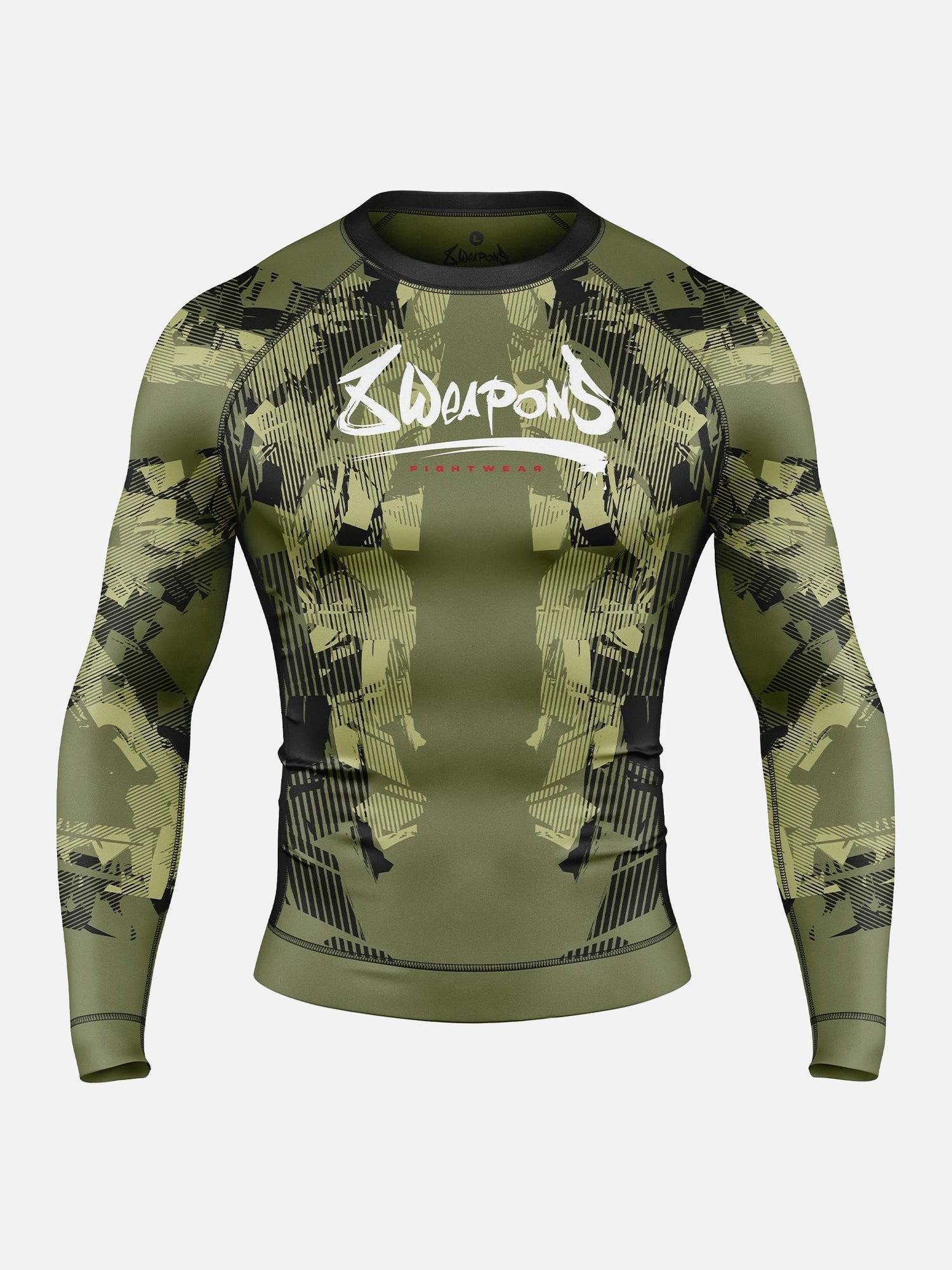 Rashguard 8 WEAPONS Hit 2.0 – Oliv/Negru