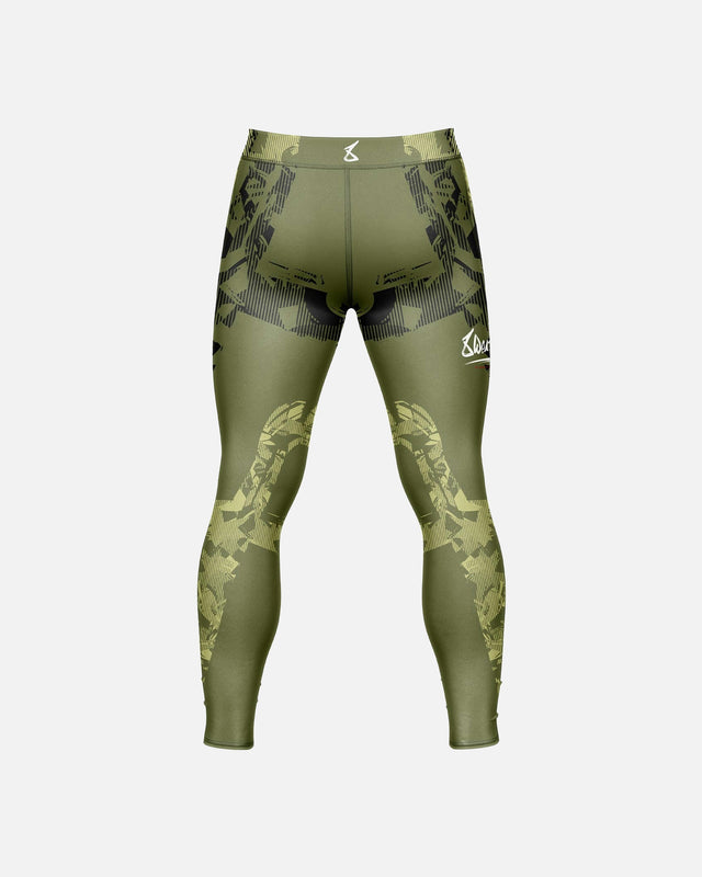 Shorts de compression 8 WEAPONS Hit 2.0 – Vert olive/Noir