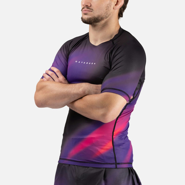 Hayabusa Rashguard Apex Nova Korta ärmar – Lila