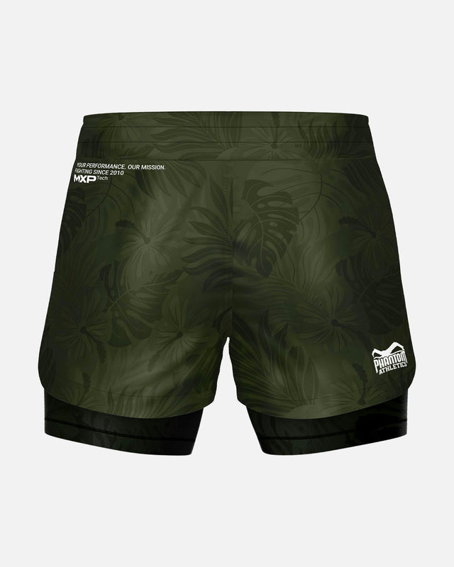 Phantom Athletics MMA-Shorts Fusion 2in1 Jungle – Grün