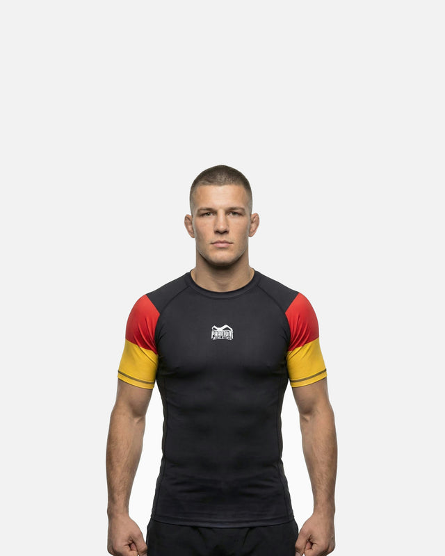 Rashguard Phantom Athletics Germany Maniche Corte – Nero/Rosso/Oro