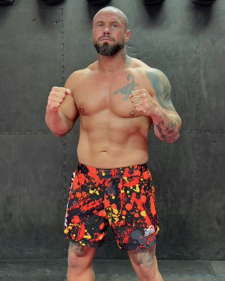 Phantom Athletics MMA-shorts Fusion Splatter – Rød
