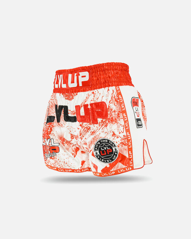 Pantaloncini Muay Thai LVL UP Stadium – Rosso