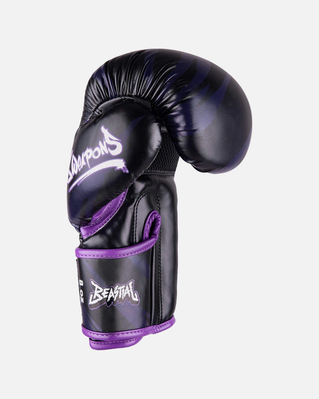 Mănuși de box 8 WEAPONS Beastial Panther Copii – Negru/Violet