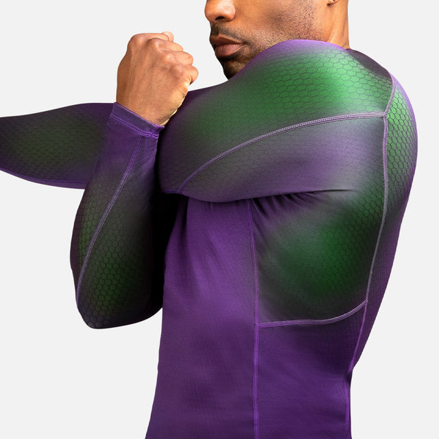 Rashguard Hayabusa Fusion Maniche Lunghe – Viola/Verde