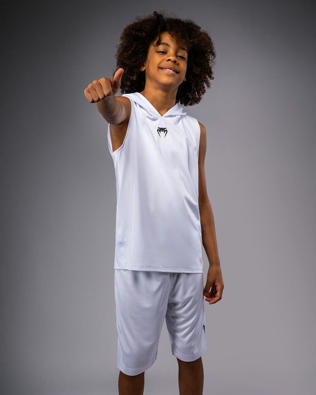 Venum Hoodie Elite Sleeveless Barn – Vit