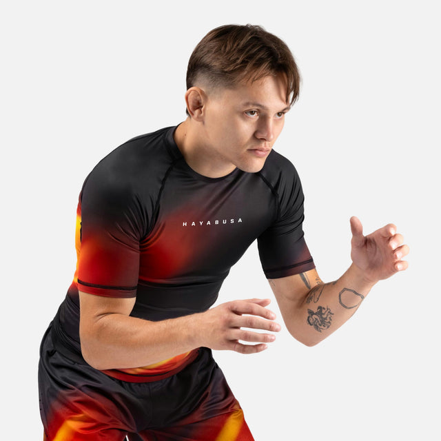 Rashguard Hayabusa Apex Nova Manga Corta – Naranja