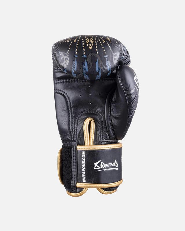 Luvas de boxe 8 WEAPONS Three Elephants 2.0 – Preto/Ouro