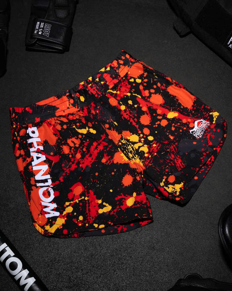 Phantom Athletics MMA-shorts Fusion Splatter – Rød