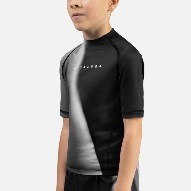 Hayabusa Rashguard Apex Nova Korte Mouwen Børn - Sort