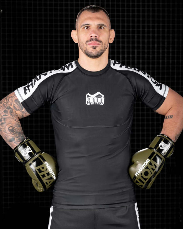 Phantom Athletics Rashguard EVO Apex Korte Mouwen - Sort