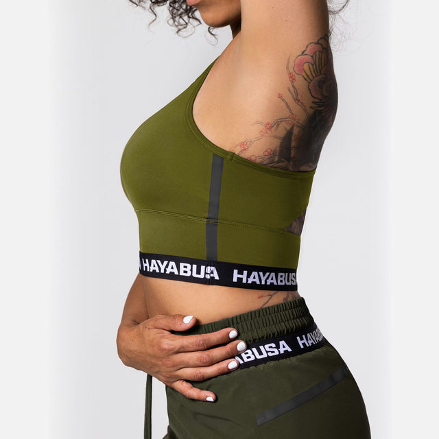 Hayabusa Sport-BH Crossback Damen – Olive