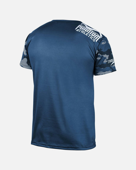 T-shirt de treino Phantom Athletics EVO Warfare – Camuflagem azul-marinho