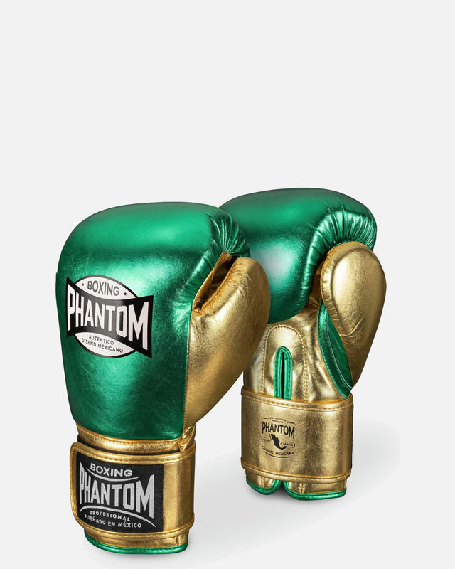 Guantes de boxeo Phantom Athletics Mexico – Verde/Oro
