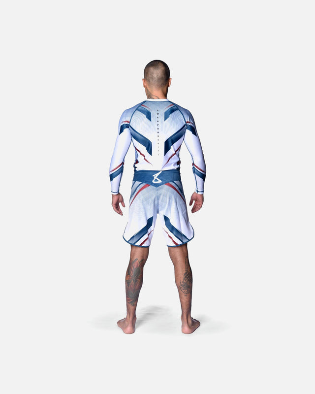 8 WEAPONS MMA-shorts Shift – Hvid/Navy/Rød