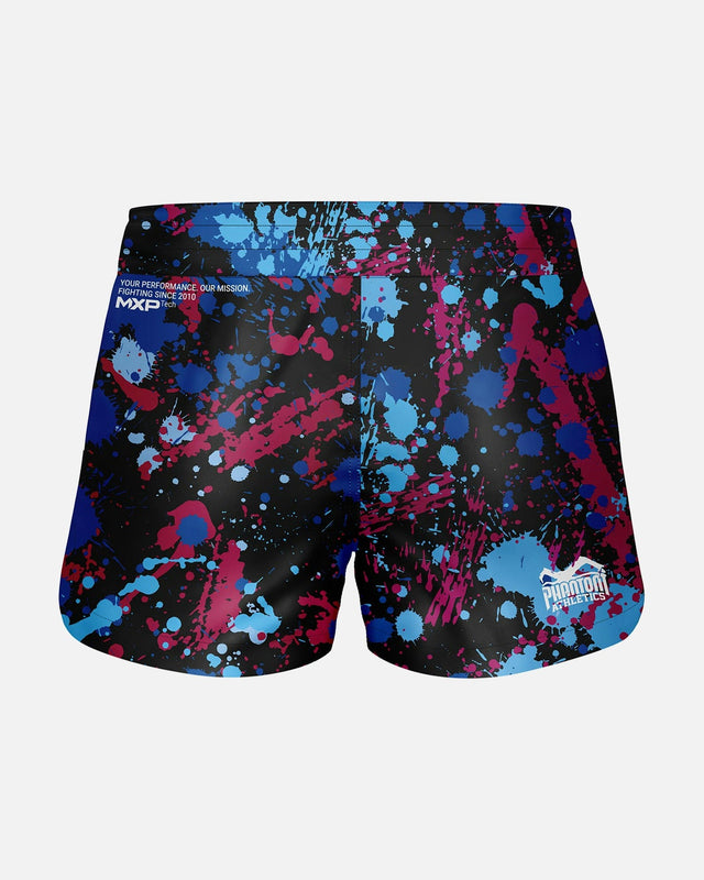 Phantom Athletics MMA Shorts Fusion Splatter - Blauw