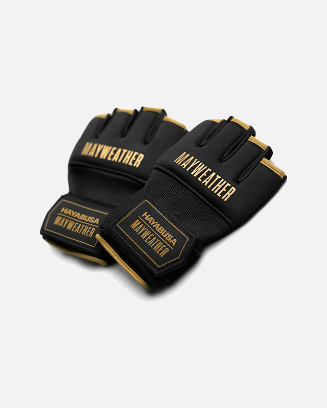 Hayabusa x Mayweather Innerhandskar Deluxe Quick Wraps - Svart/Guld