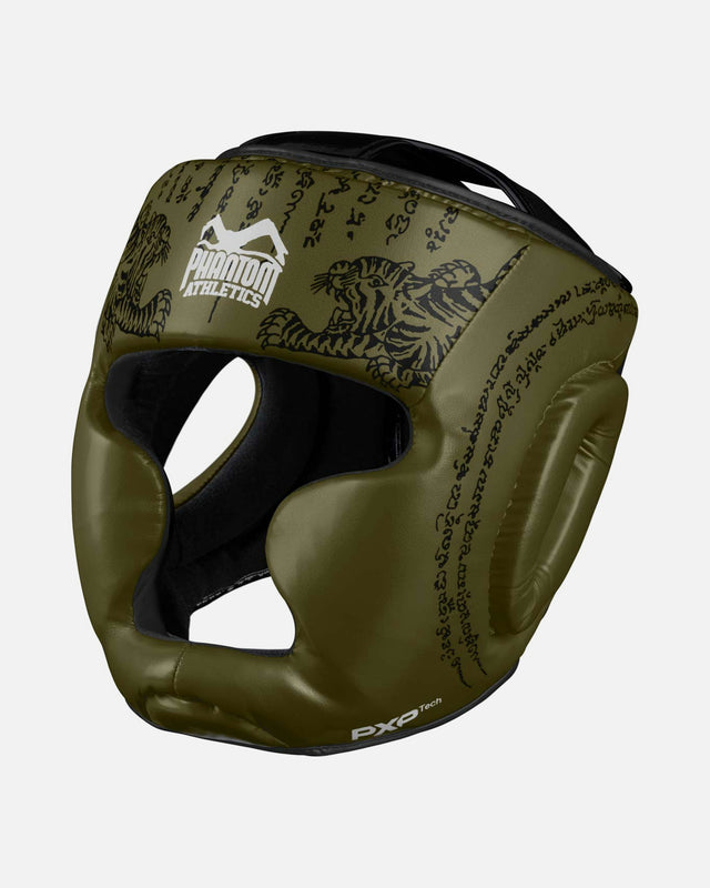 Phantom Athletics Hoofdbeschermer Muay Thai - Legergroen