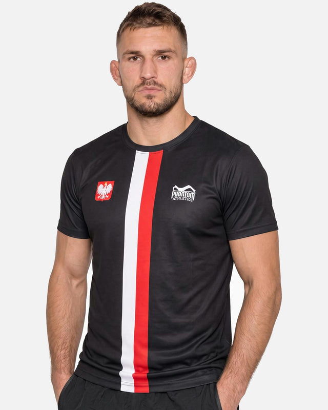 Phantom Athletics Trainingsshirt EVO+ Team Poland - Zwart/Rood/Wit