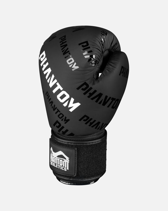 Luvas de boxe Phantom Athletics Velcro – Preto/Branco