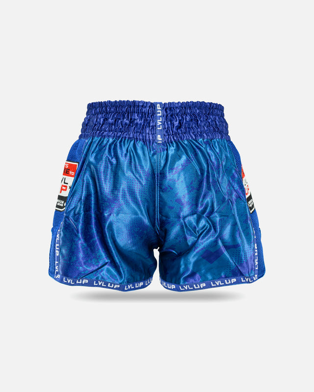 Shorts de Muay Thai LVL UP Stadium – Bleu