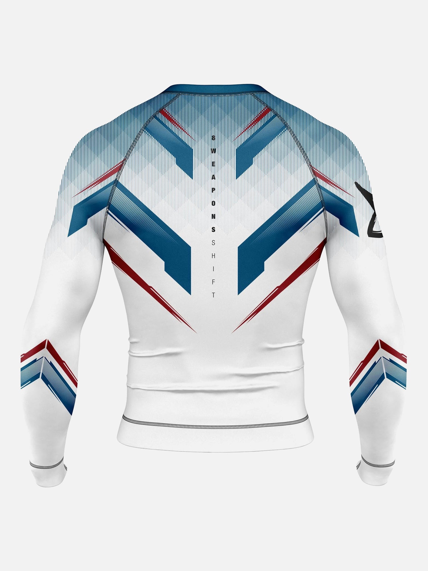 8 WEAPONS Rashguard Shift - Hvid/Navy/Rød
