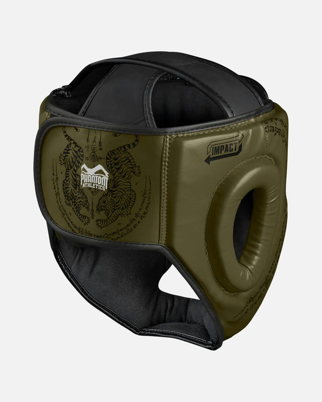 Phantom Athletics Hoofdbeschermer Muay Thai - Legergroen