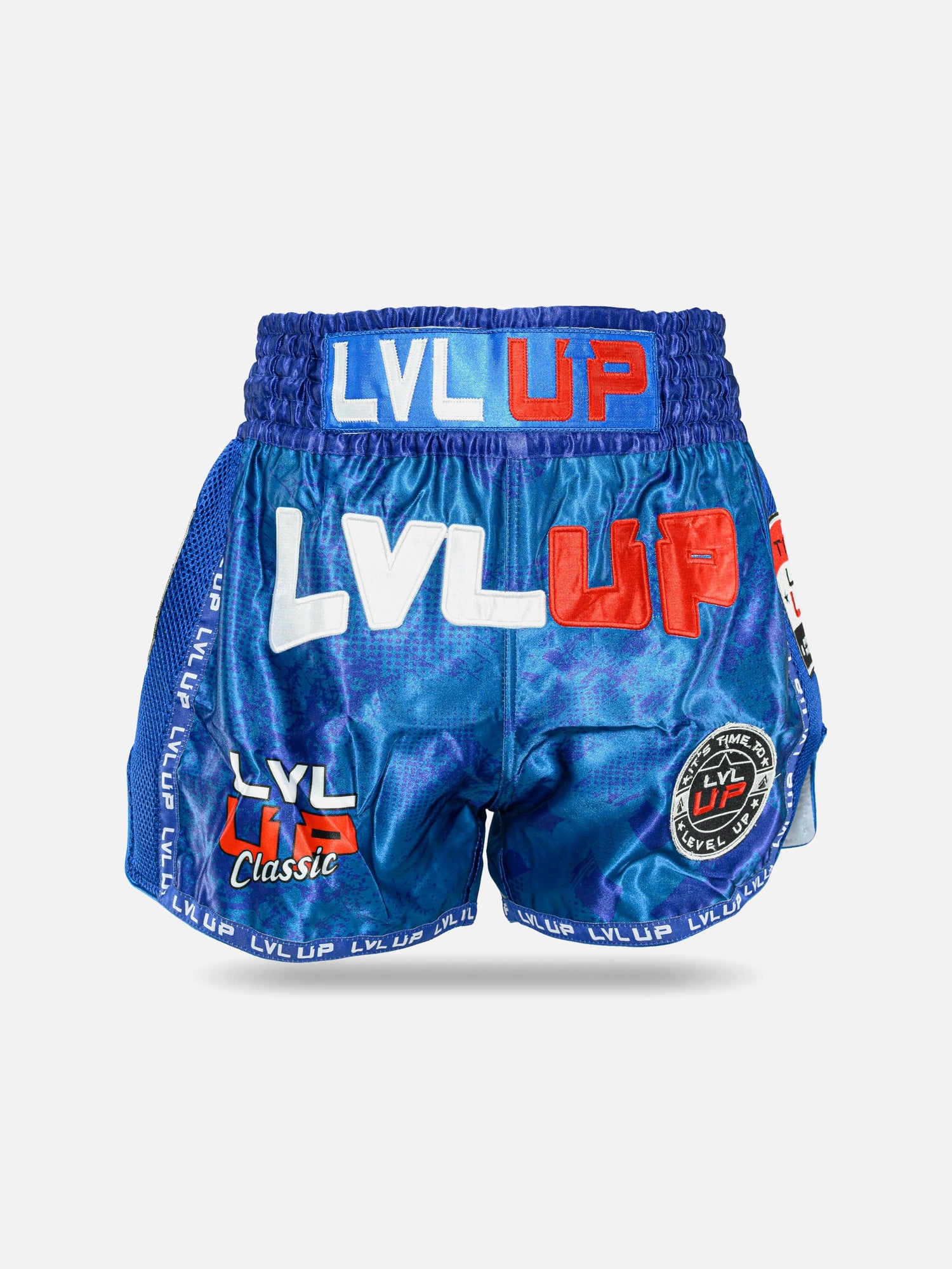 Shorts de Muay Thai LVL UP Stadium – Bleu