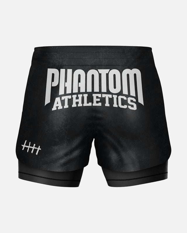 Phantom Athletics MMA Shorts Fusion 2in1 Serious - Zwart