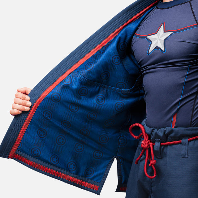 BJJ kimono Marvel Captain America – Modré