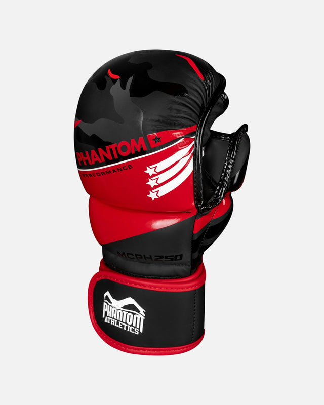 Phantom Athletics MMA-handsker Raider - Rød/Sort Camo