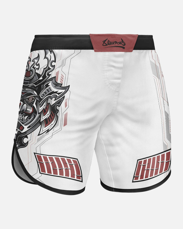 Spodenki MMA 8 WEAPONS Samurai 2.0 – Białe/Czerwone