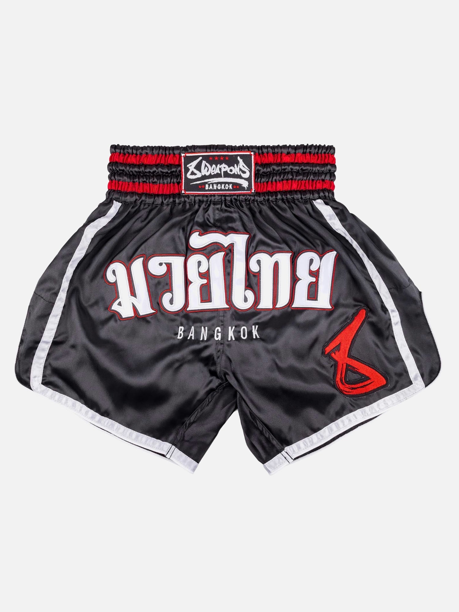 Pantaloncini Muay Thai 8 WEAPONS Bangkok – Nero/Bianco