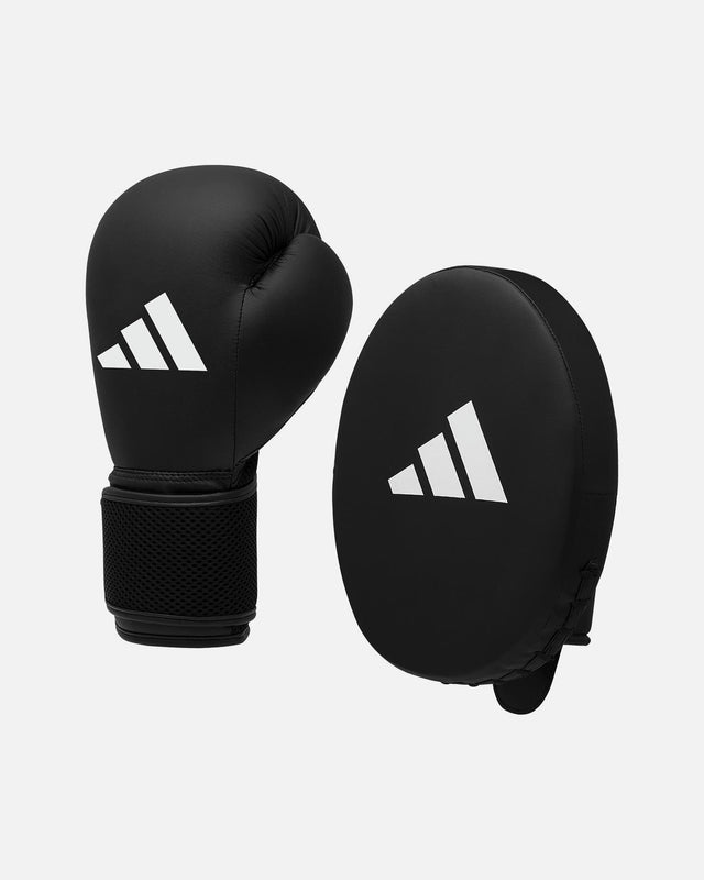 Luvas de boxe Adidas Kit 2 – Preto/Branco
