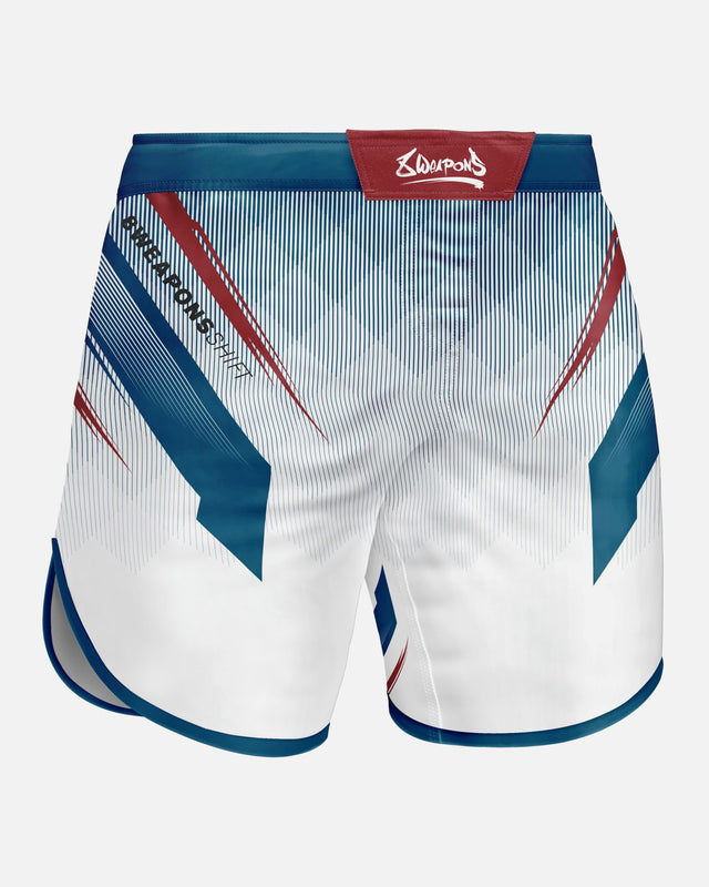 8 WEAPONS MMA-shorts Shift – Hvid/Navy/Rød