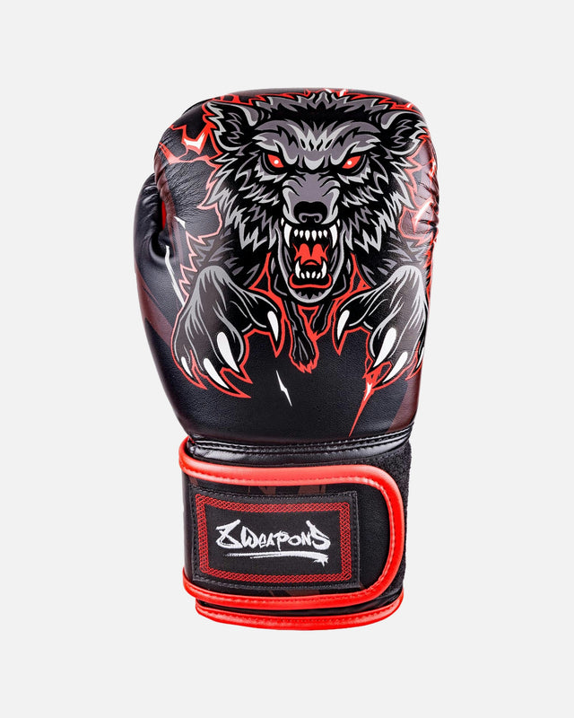 Mănuși de box 8 WEAPONS Beastial Wolf Copii – Negru/Roșu