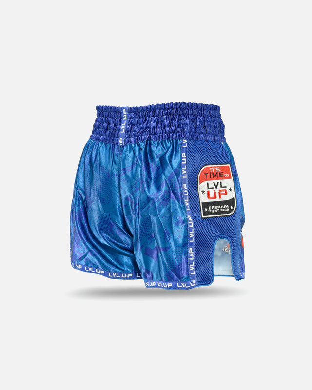 Shorts de Muay Thai LVL UP Stadium – Bleu