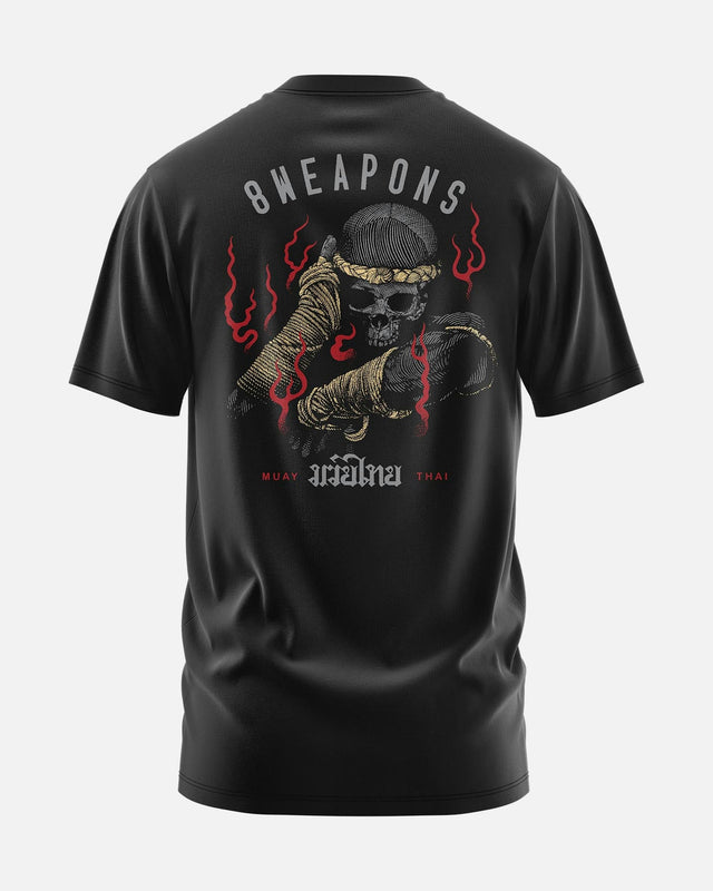 8 WEAPONS T-shirt Boran Skull – Sort